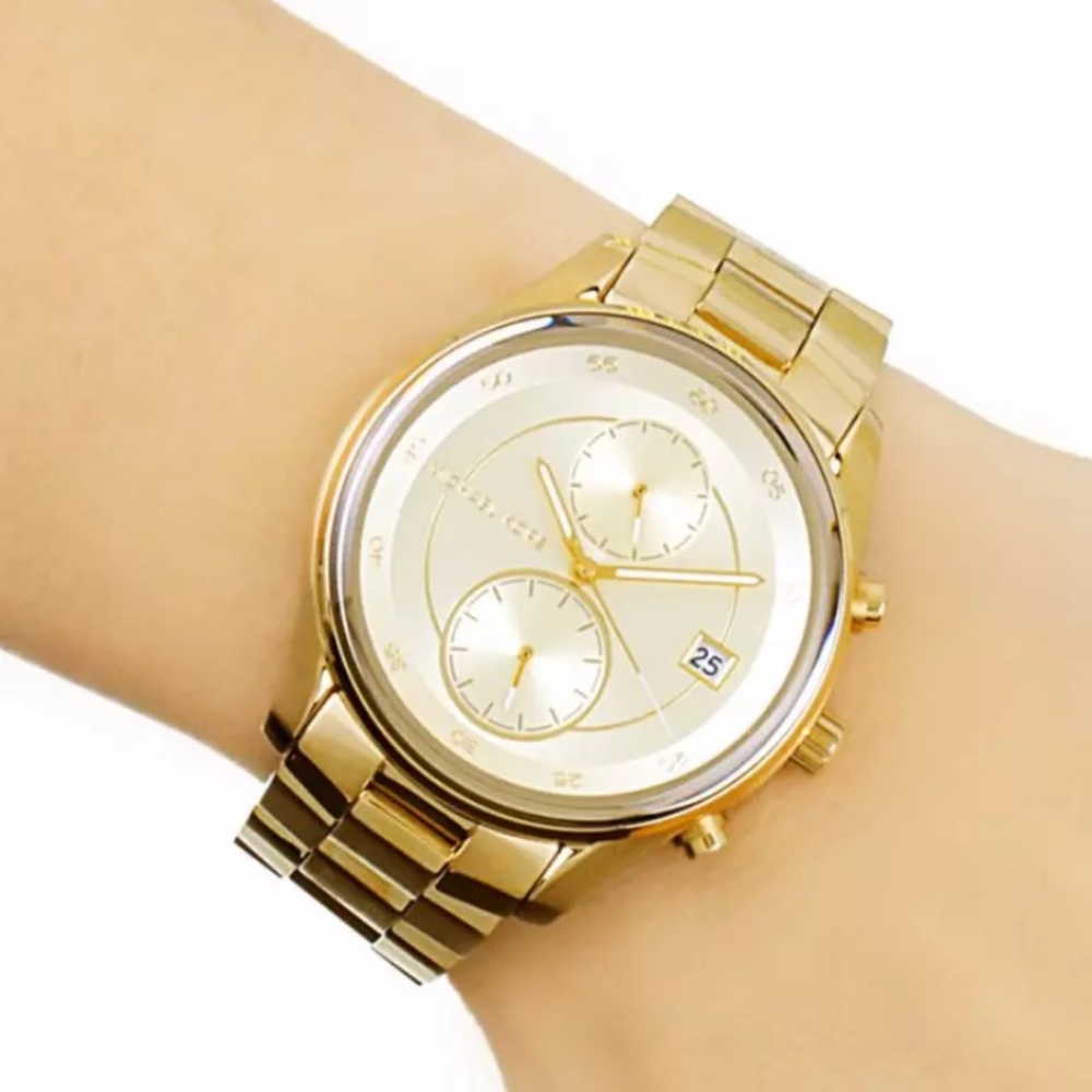 NEW Michael Kors Women's Briar Gold Tone Automatic MK 6464 new in box and tag
